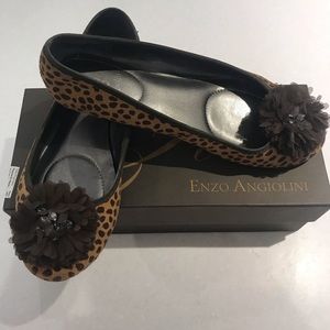 Enzo flat leopard print size 8 shoes